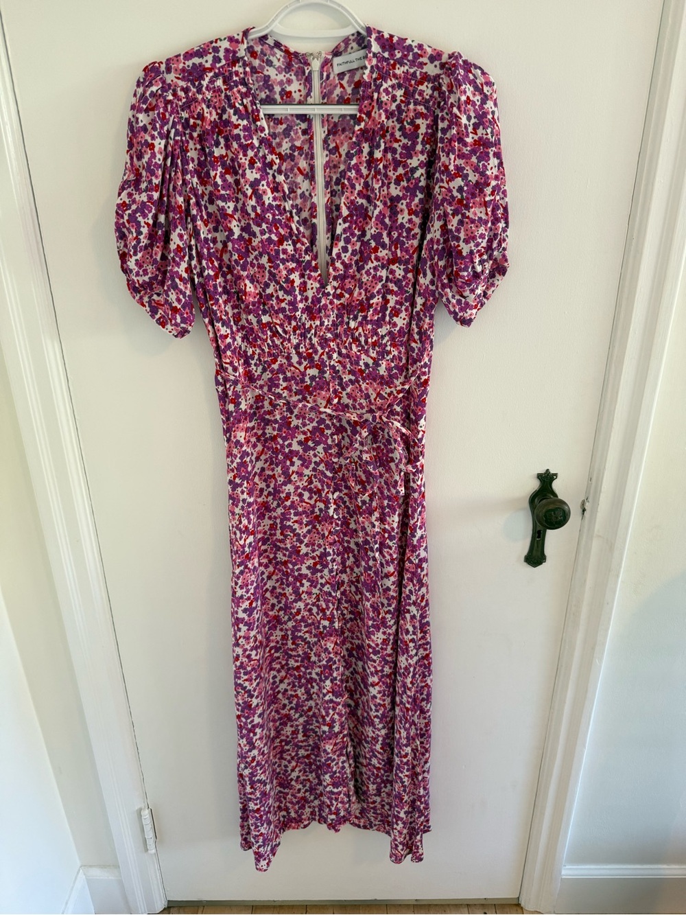 Faithfull the Brand Pink, Purple & Red Floral Dress